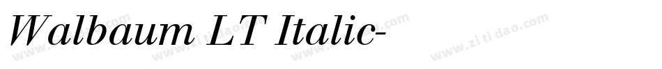 Walbaum LT Italic字体转换